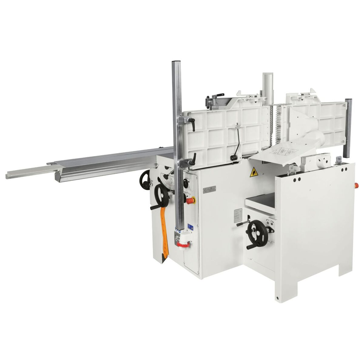 SCM Minimax CU 300C surface-planer tables raised for thicknessing