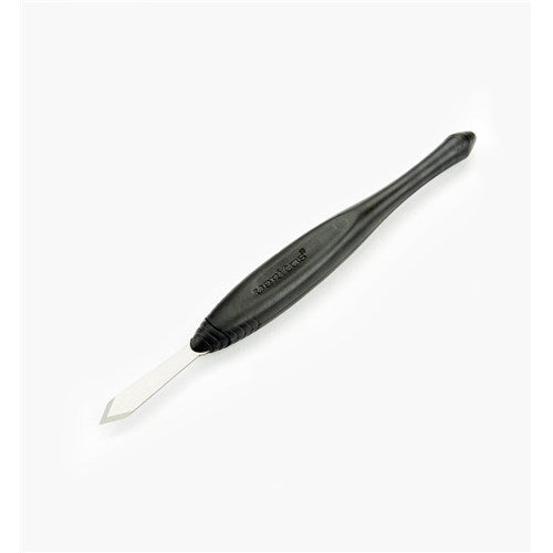 A Veritas striking knife with a black handle and a straight, silver-colored blade, marked with the brand name 'Veritas' on the handle.