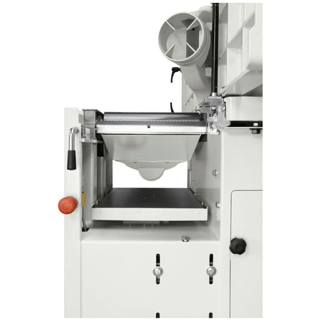 Thicknesser table and dust-extraction hood on the SCM Minimax CU 300C