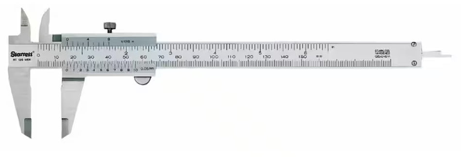 Starett Metric 200mm Vernier Caliper w/ .05mm Graduations - (125MB-200)