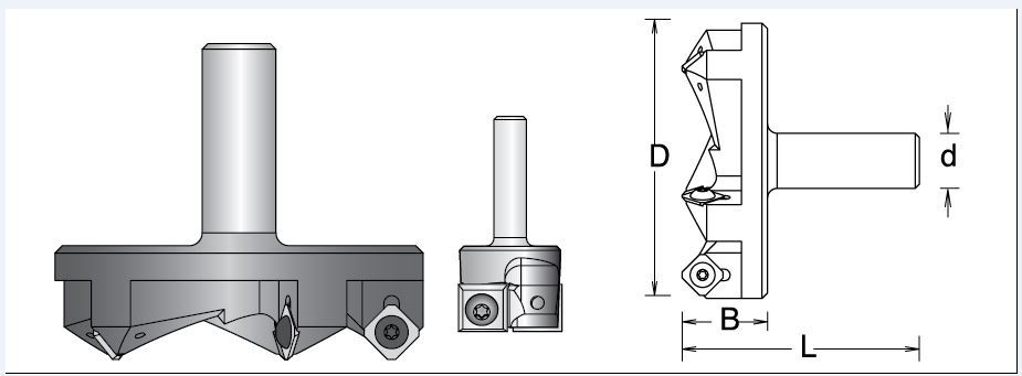 Planing & Rebating Cutte D38 B12 L55 shank=6mm replacable insert