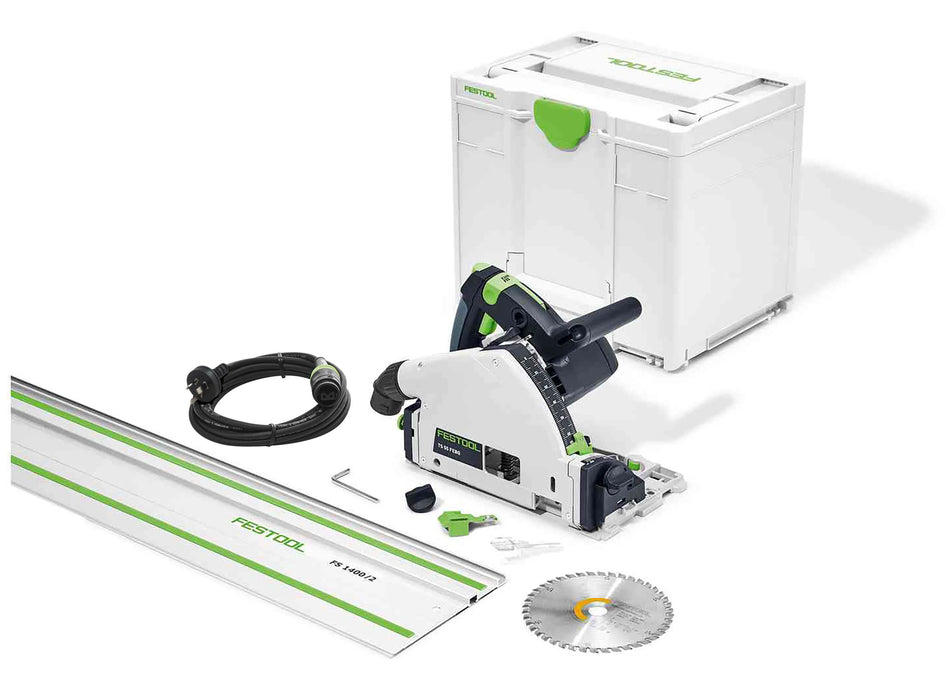 TS 55F 160mm Plunge Cut Saw in Systainer with 1400mm Rail