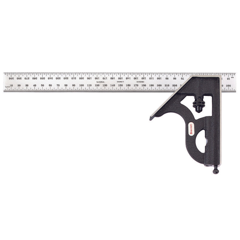 Starrett 300mm Cast Iron w/ Satin Chrome Blade Combination Square