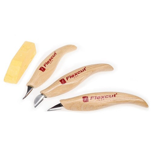 Flexcut 2pc Detail Knife Set w/ Polishing Compound