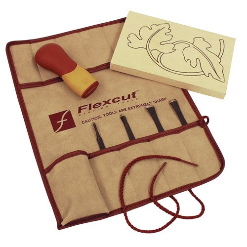 Flexcut 5pc Craft Carver Set w/ Tool Roll