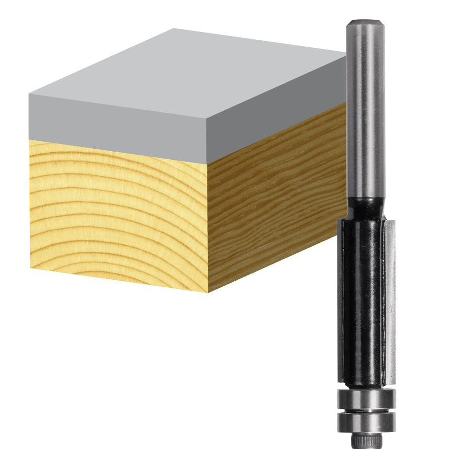 Trim Bit Flush Short Ser Tct 1/4in Shk D/bear