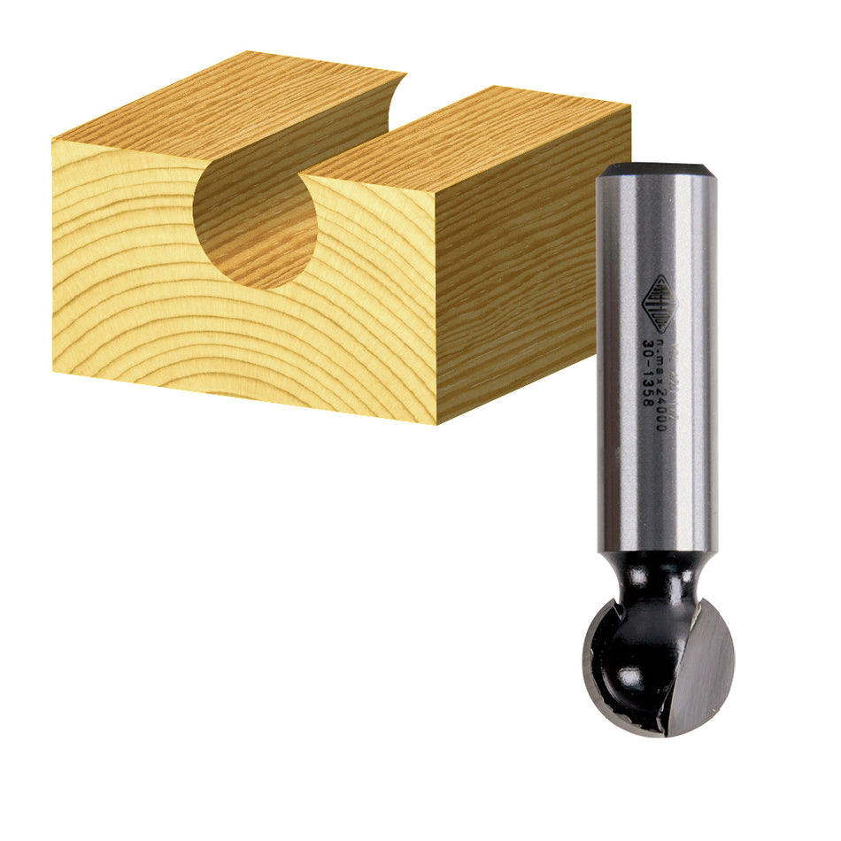 2 Flute - Ball End Bit - Carbide Tipped 1/2in Shank