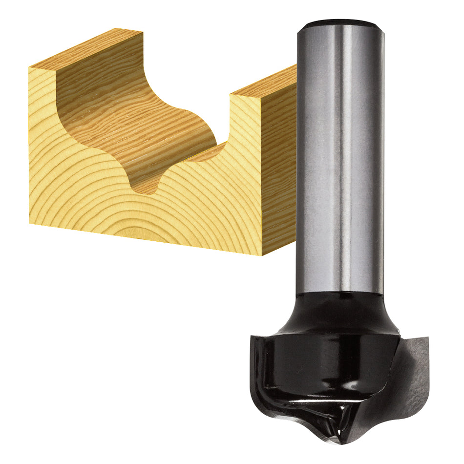 Ogee Bit Round Bottom 1/2in Shank - Carbide Tipped