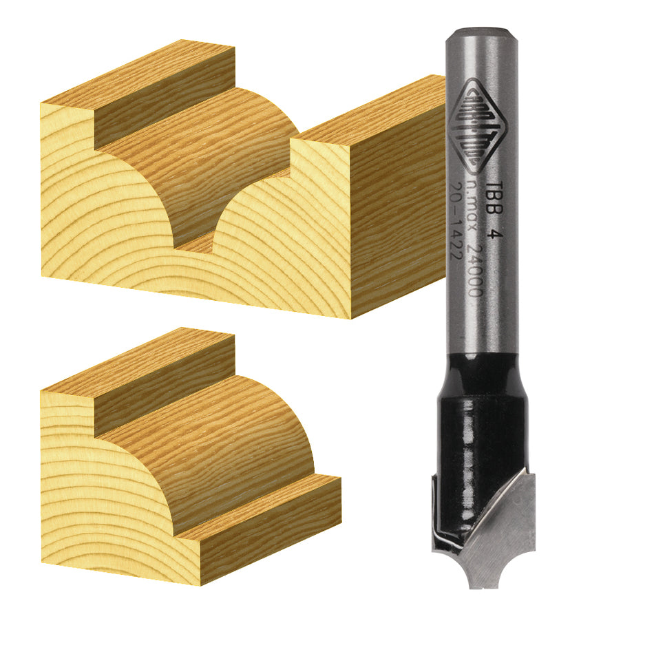 Beading Bit 3.2mm Rad. Tct 2 Flt 1/2in Shk