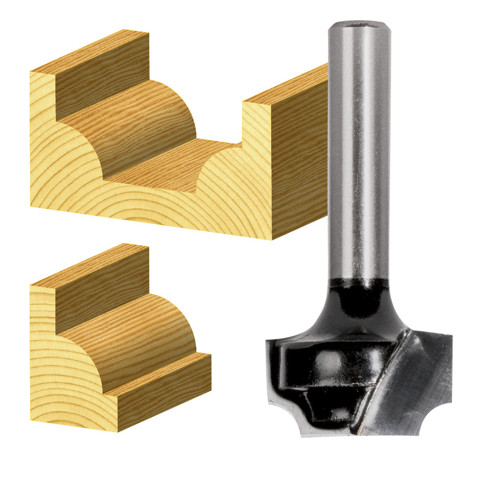 2 Flute - Beading Bit Wide Flat Bottom - Carbide Tipped