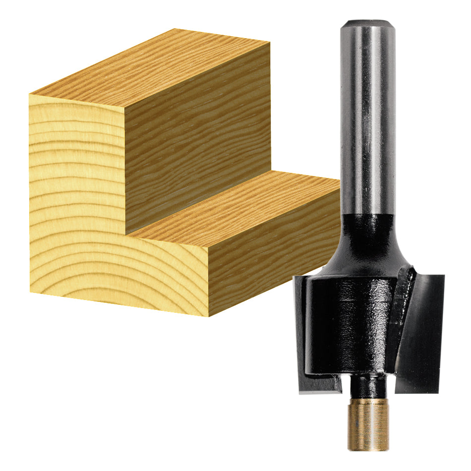 9.5x12.7mm TCT Flute Rebating Bit w/Brass Pilot