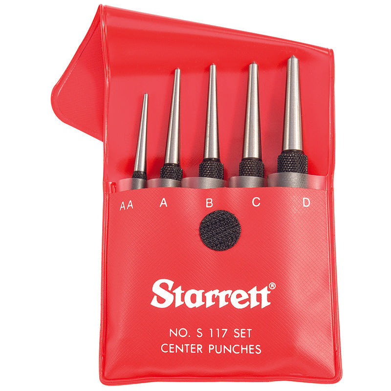 Starret 5pc Square Head Nail Punch Set