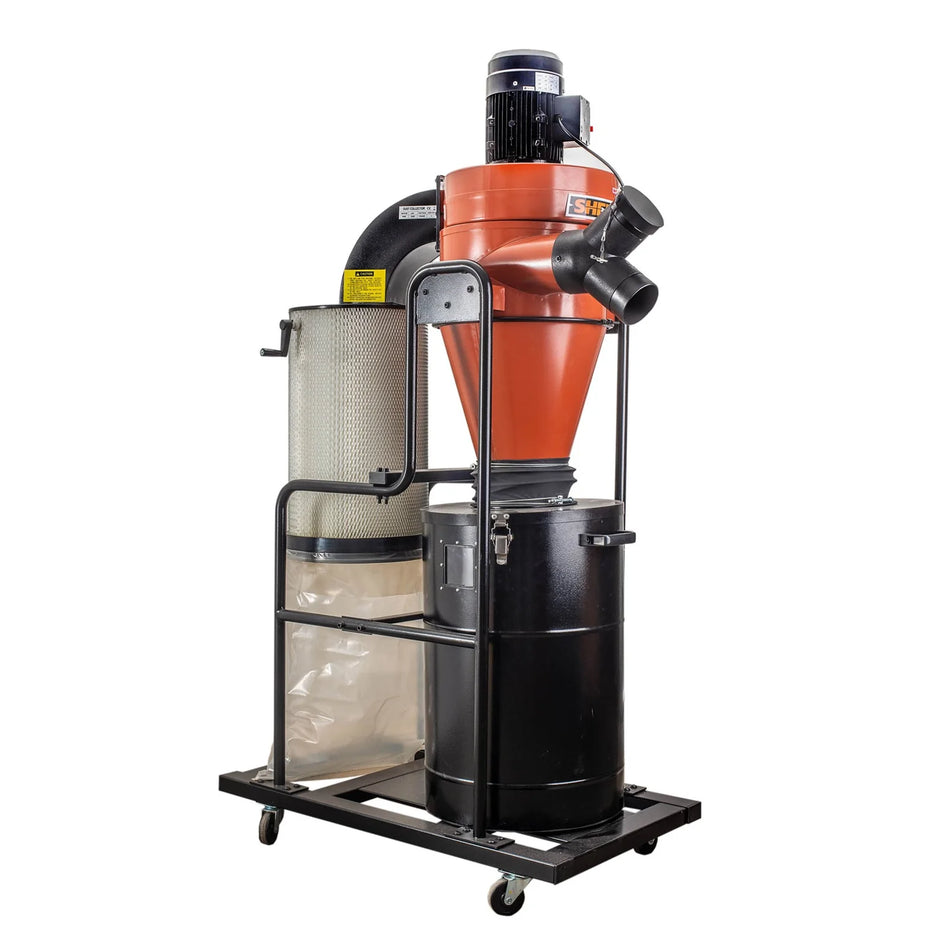 Sherwood Cyclone Dust Extractor – 2HP, Two-Stage, 600 CFM