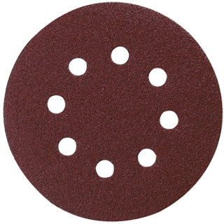 Makita 125mm (5in) 8 Hole Brown Sanding Disc w/Velcro Backing 10pk